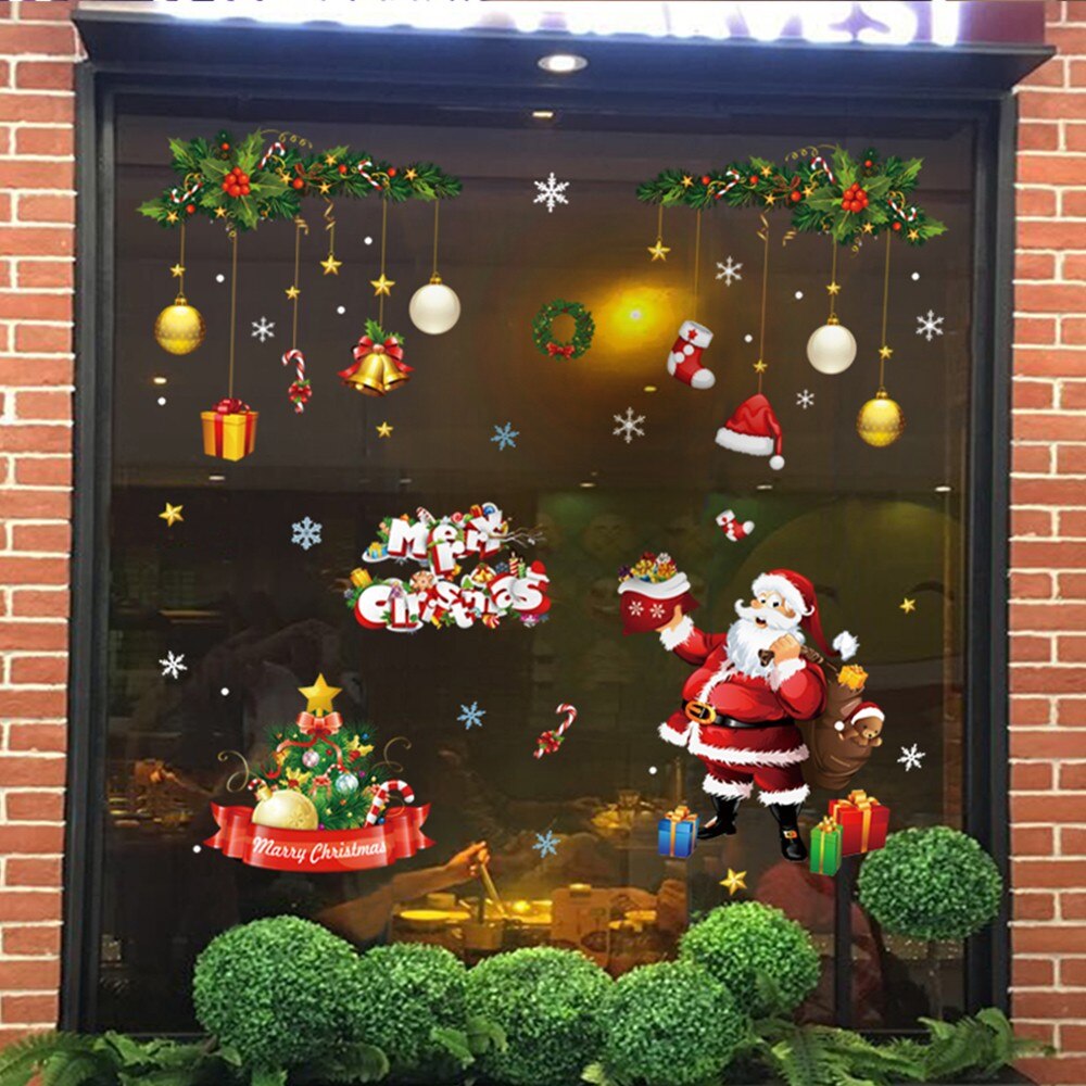 Verwijderbare Kerst Venster Sticker Versiering Muu... Grandado