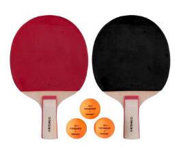 Table Tennis Racket 2 Packs Beginner Training Type Horizontal Racket Black & Red Carbon Fiber Table Tennis Racket: Pen-holding style