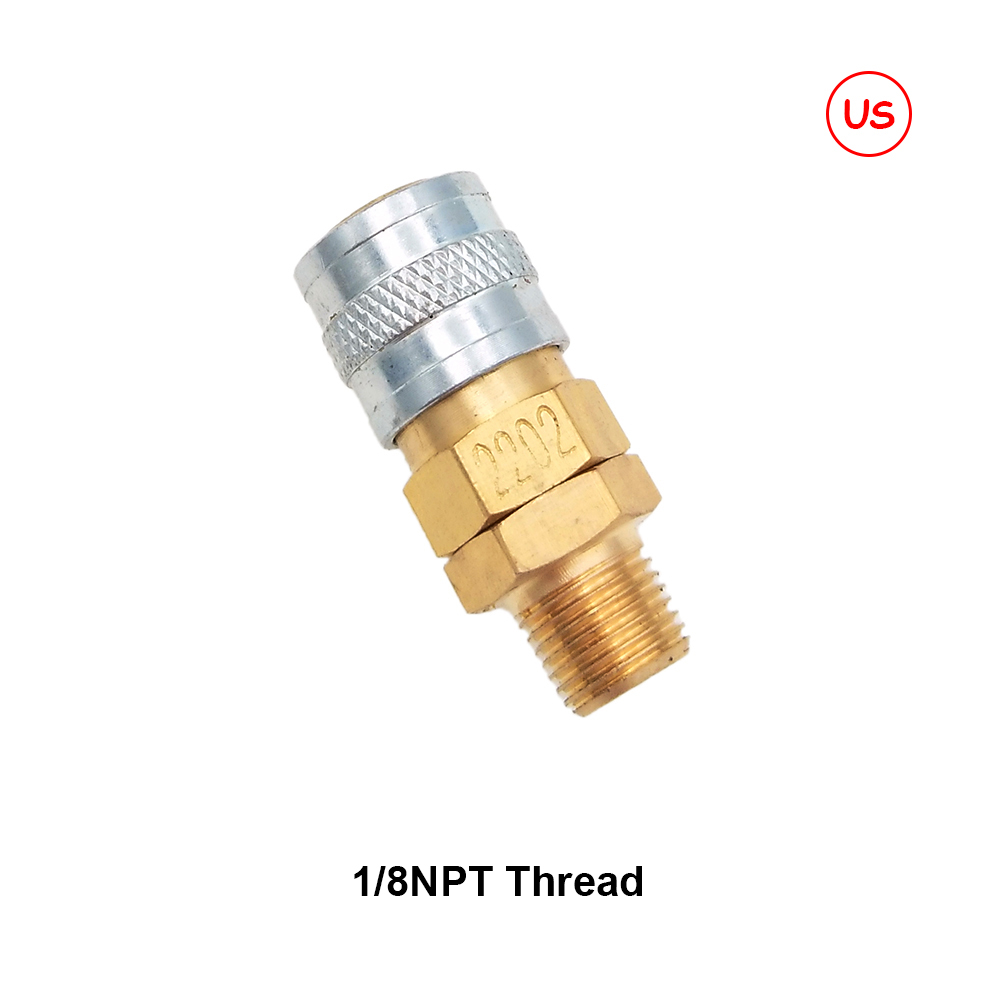 HPA Foster 1/8NPT M10 filetage (US), prise mâle 22-2,23-2, prise femelle 2202,2302 adaptateur de coupleur à déconnexion rapide: Black