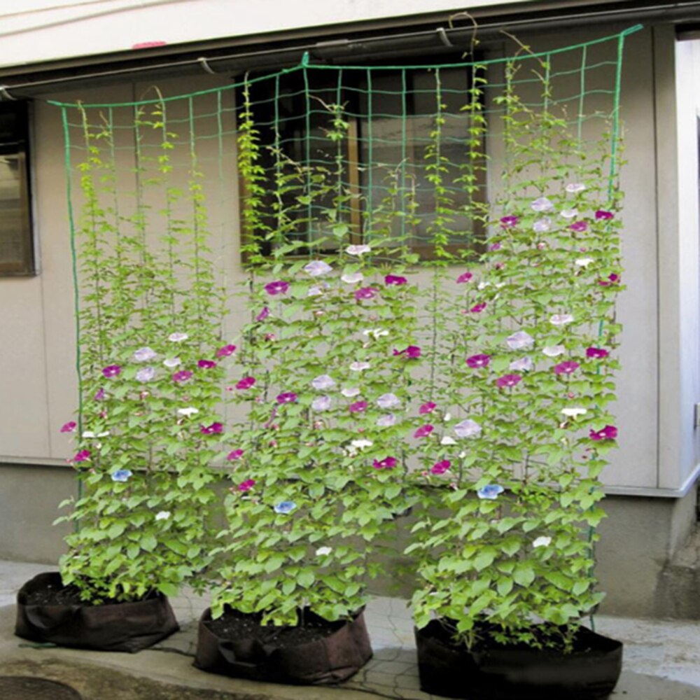 Trellis Plant Support Mesh Net Fence Tent Climbing Veggie Pea Bean Fruit and Reusable Garden Supplies