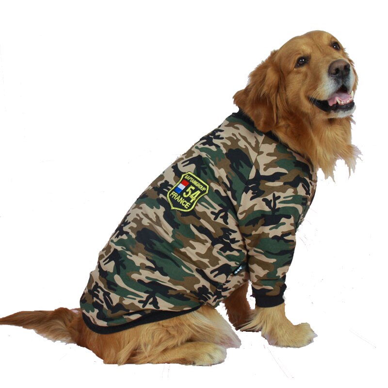 Yotmy Camouflage Dog Clothes S-2XL Size Winter Warm Chic jumpsuit Hoodie Golden retriever dog coat jacket for Large Dogs: M