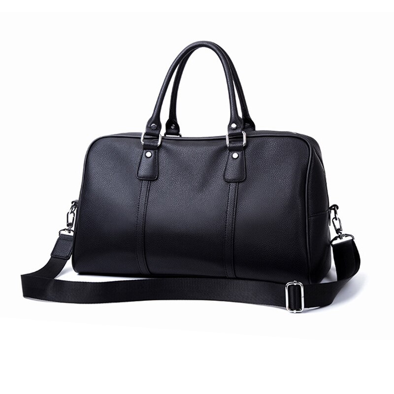 Waterproof Travel Bag Men Black Business Handbag Top Leather Big Capacity Travel Duffle Tote Casual Male Crossbody Bags