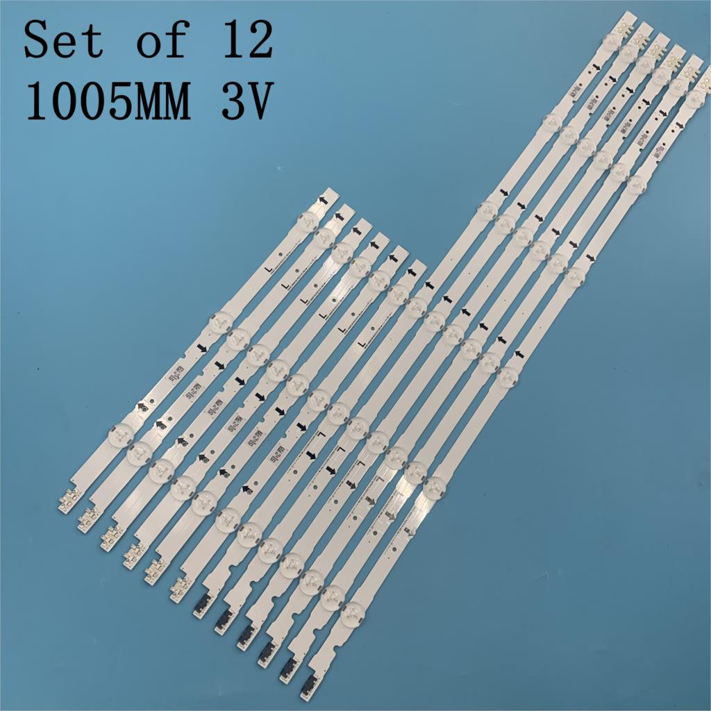 Tira de luces LED de retroiluminación, accesorio para Samsung UE48H6400 UE48J5600 UE48J5600 UE48H5000 UE48H5500 UE48H6200AK D4GE-480DCA 480DCB-R3, 12 unids/set/juego