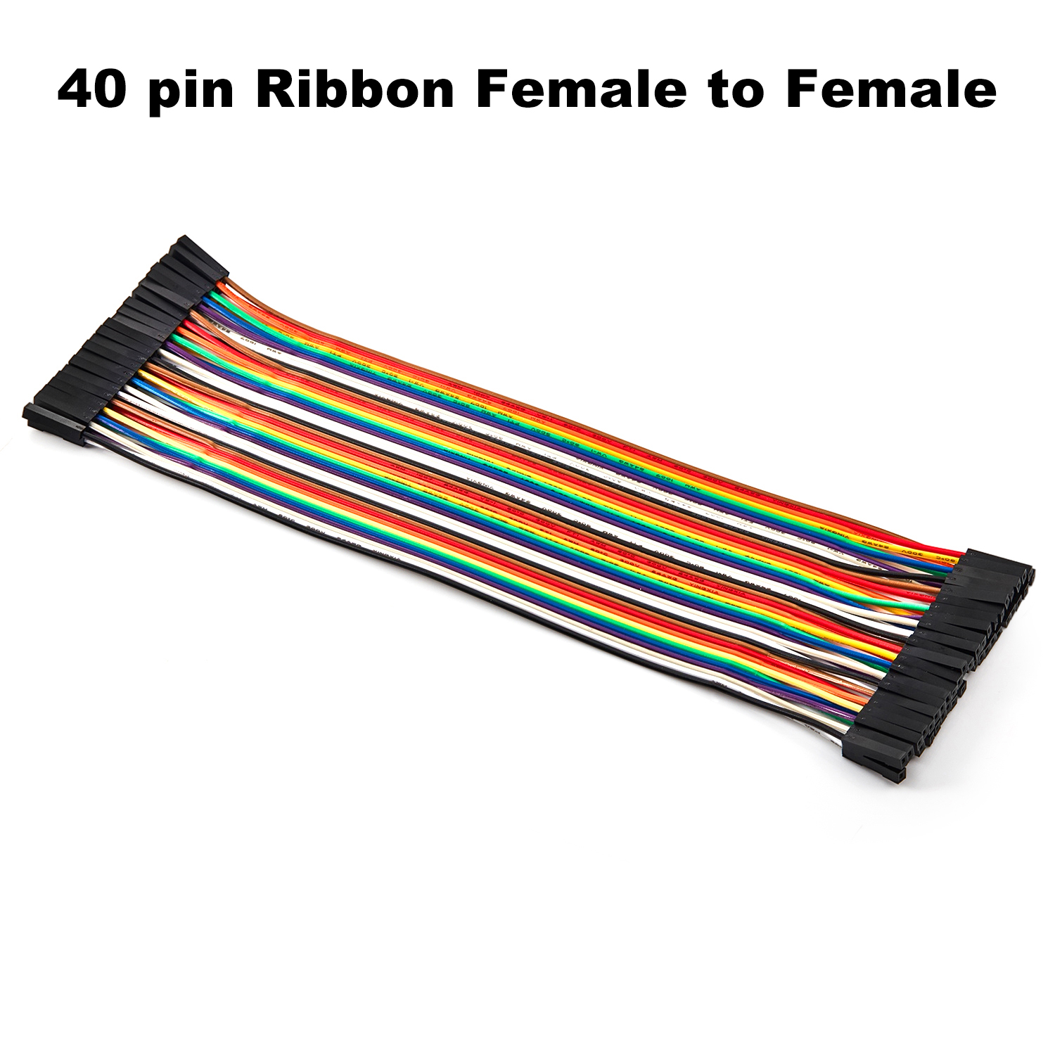 10cm 20cm 30cm 24AWG Dupont Cable Line Copper Long Ribbon Jumper Wire Male Female Connector Kit Set for DIY Arduino Breadboard: 40pin Ribbon F-F / 30cm