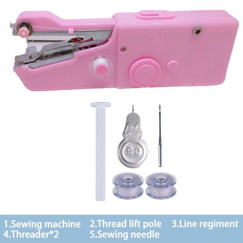 Máquina de costura manual portátil, sem corda, elétrica, construção rápida, suprimentos de vestuário diy, artesanato, jardim doméstico, bordado