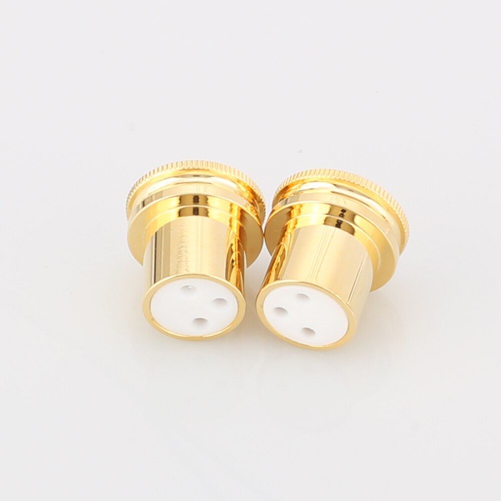 HI End Rumore Fermacorda E Ganci di Rame Placcato Oro XLR Spina Caps XLR Protect Cap 3pin XLR femmina di Riduzione del Rumore Tappi