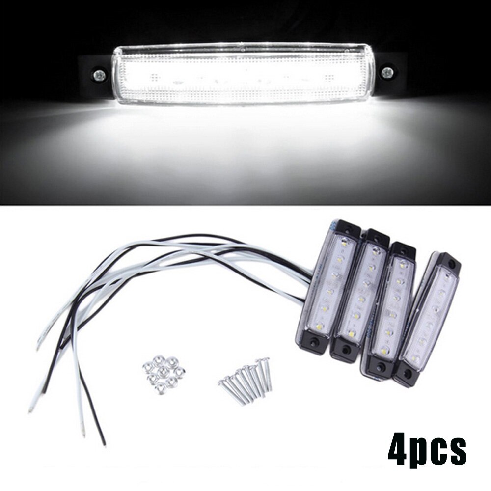 Trailers bar lys overlegen belysning marine grade 12 volt stor hvid led