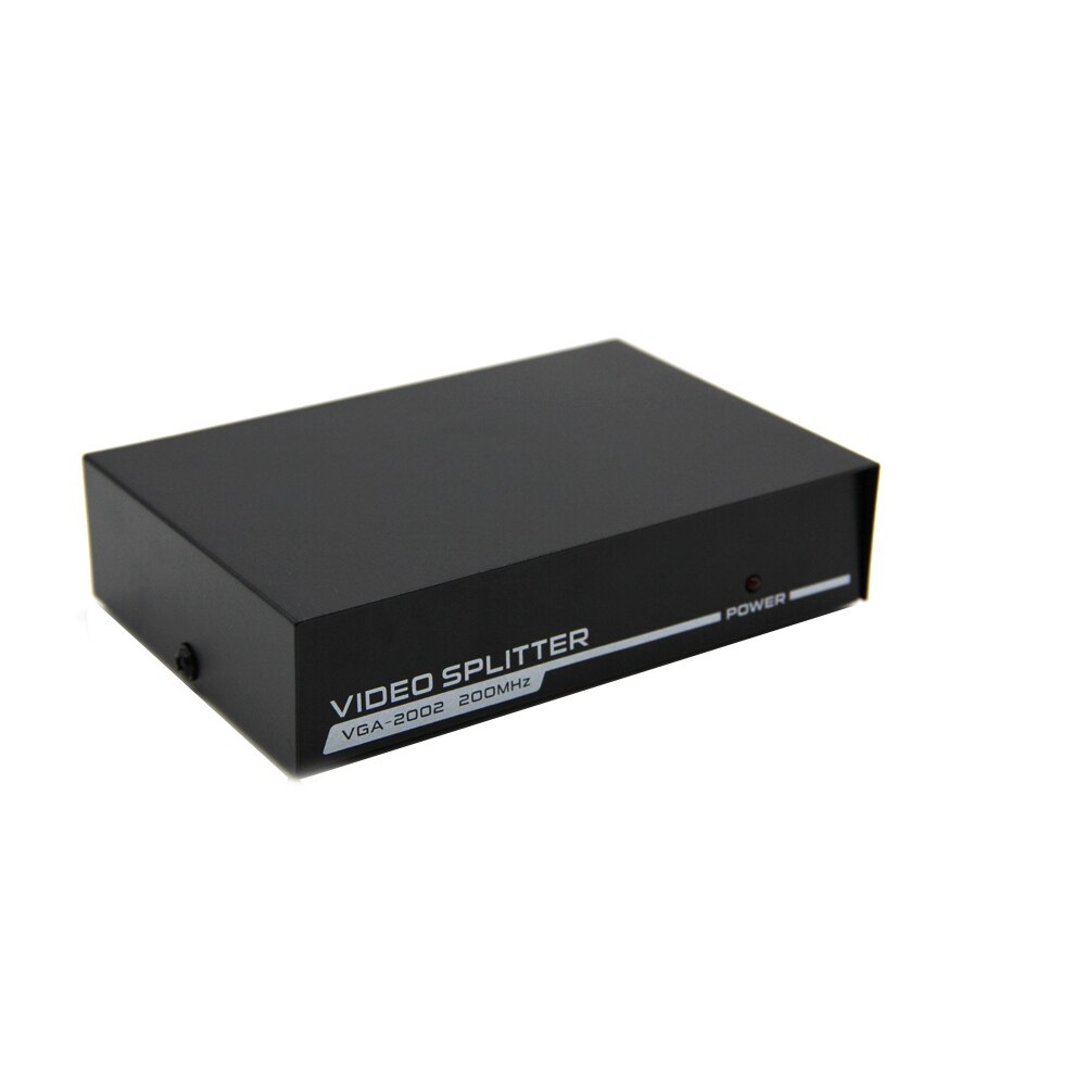 2 Port VGA 200MHz Video HD Signal Amplifier Booster Splitter Share Box 1920*1440 for PC Monitor Projector US Plug