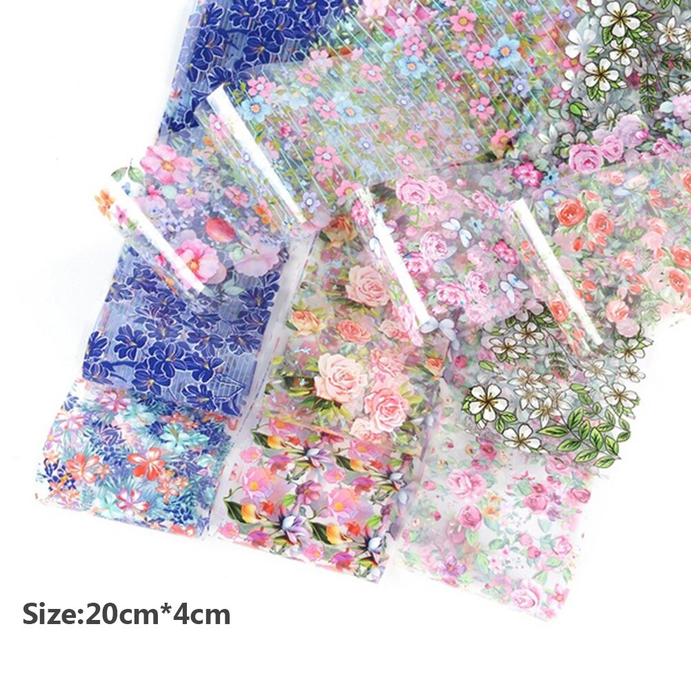 Bloem Serie Nail Art Water Transfer Stickers Volledige Nail Tips Diy Nail Art Transfer Wraps Decals Manicure Decoratie Kit