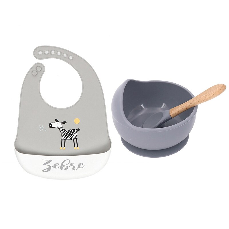 2 Stks/set Slabbers Kommen Lepel Set Waterdichte Siliconen Kinderen Meisje Jongen Slabbetjes Verstelbare Cartoon Peuter Schort Babyvoeding Stuff: set7
