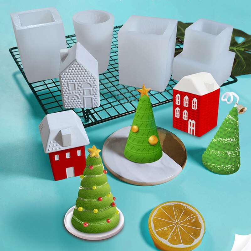 3D Halloween citrouille Silicone résine époxy moules arbre de noël aromathérapie bougie faisant forme outil de décoration