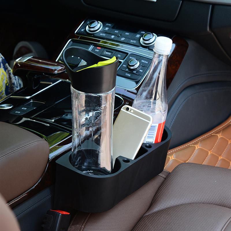 Car Truck Drink Holder Cup Gap Storage Box Stand Mount Side Insert Holder Coffee Bottle Food Rack Tray
