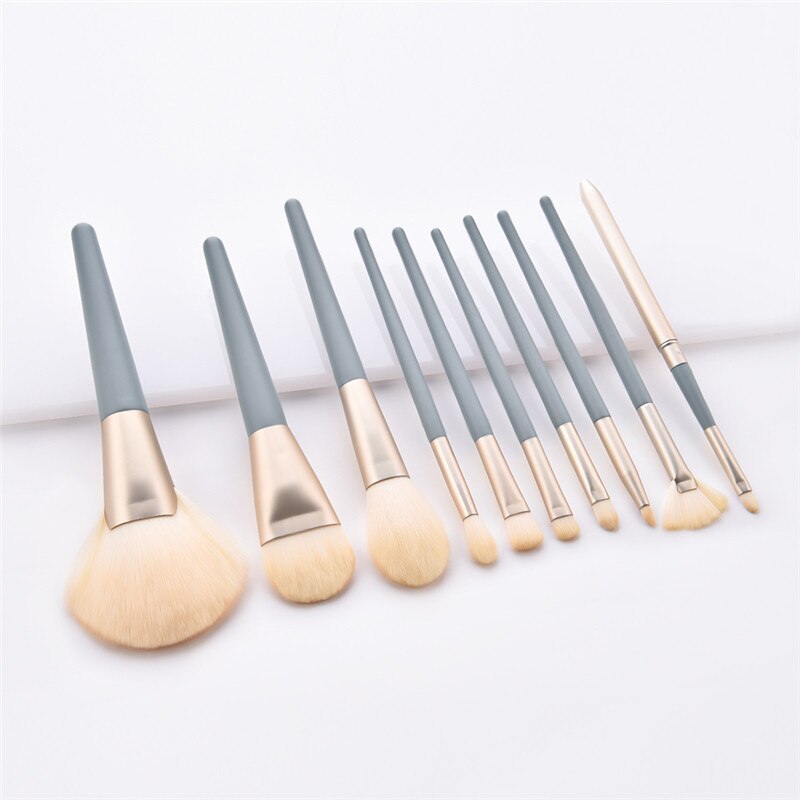Rose Gold/Diamond 10 pcs/Set Unicorn Makeup Brushes Women Beauty Makeup Cosmetic Tools For women Beauty Make up: Light blue
