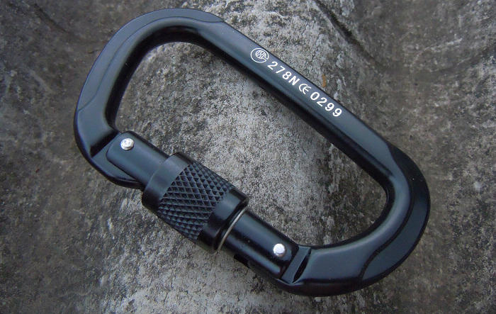 A278N thread lock main lock big D pure mountaineering buckle eu CE certified bearing capacity of 2.6 tons