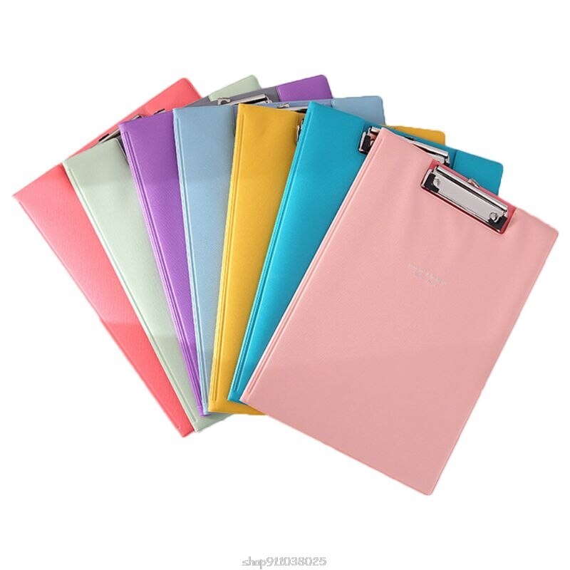 A4 Waterproof Clipboard Writing Pad File Folder Document Holder School Office Supply Random Color Mar10 21