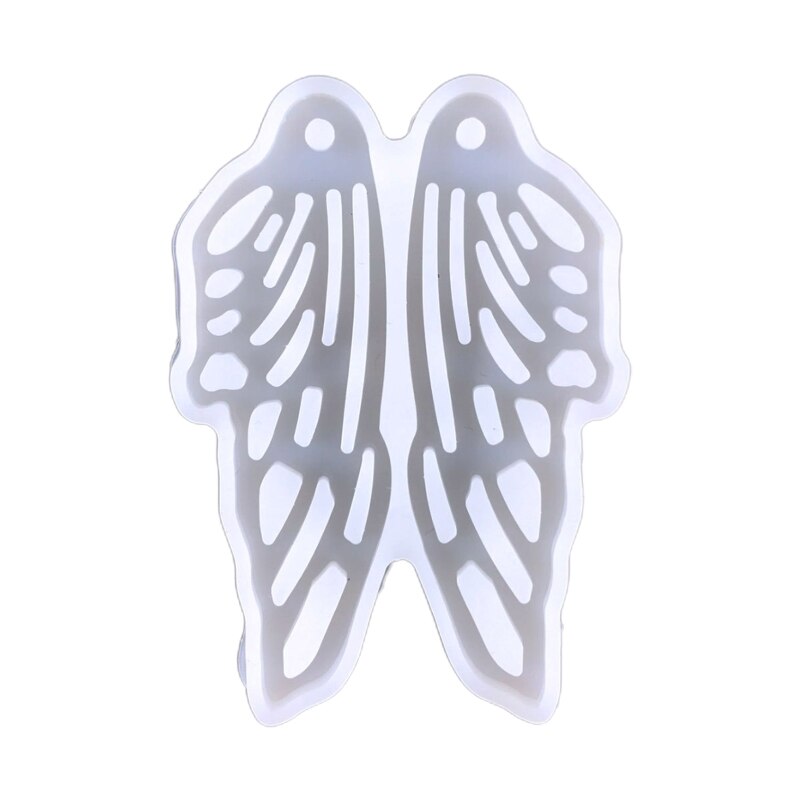 Angel Wings Earrings Epoxy Resin Mold Eardrop Danglers Silicone Mould DIY Crafts Jewelry Pendants Casting Tools: Clear