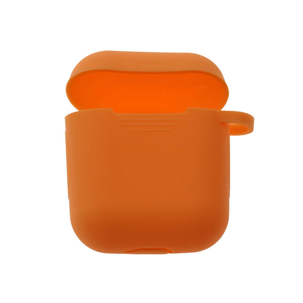Voor Airpods 1/2 Zachte Siliconen Oortelefoon Cover Air Pods Case Earpods Accessoires Headset Beschermhoes Apple Air Pods Case: Orange