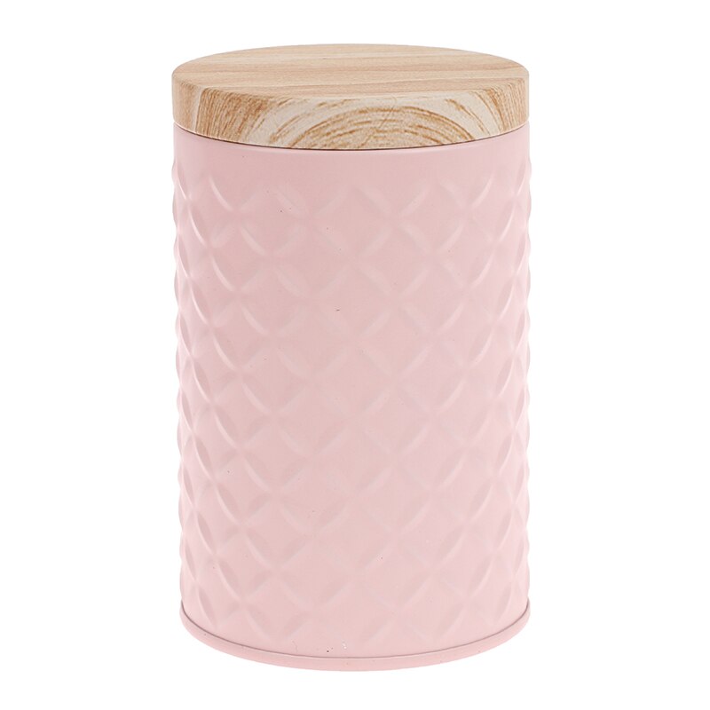 High-end trä ådring plåt låda 7.3 x 11.5cm solid metall förvaringsbox hem arrangör kaffe te burkar: -pk