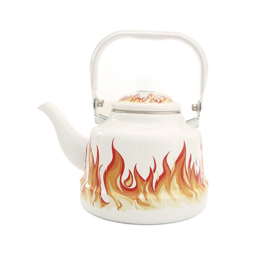 Waterkoker Emaille Emaille Theeketel Europese Stijl 2.5L Theepot Geen Fluiten Comfortabel Handvat Waterkan Restaurant: Bordeaux / >3000ml