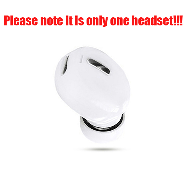 Bluetooth-compatible 5.0 Wireless Earbud Single Mini Invisible Headphones Stereo Sound Headset For Smartphone Ipad Xiaomi Huawei: WHITE