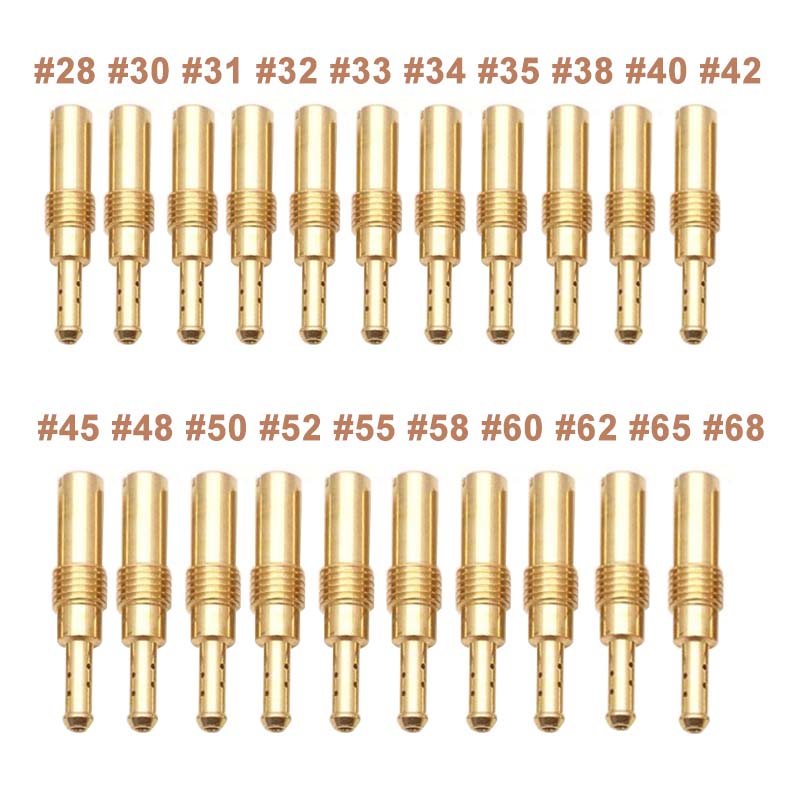 Slow Pilot Jet Vice Injector Nozzle For Keihin CB GY6 KOSO OKO PE CVK FCR Carburetor Size 28 30 31 32 33 34 35 38 40 42-72