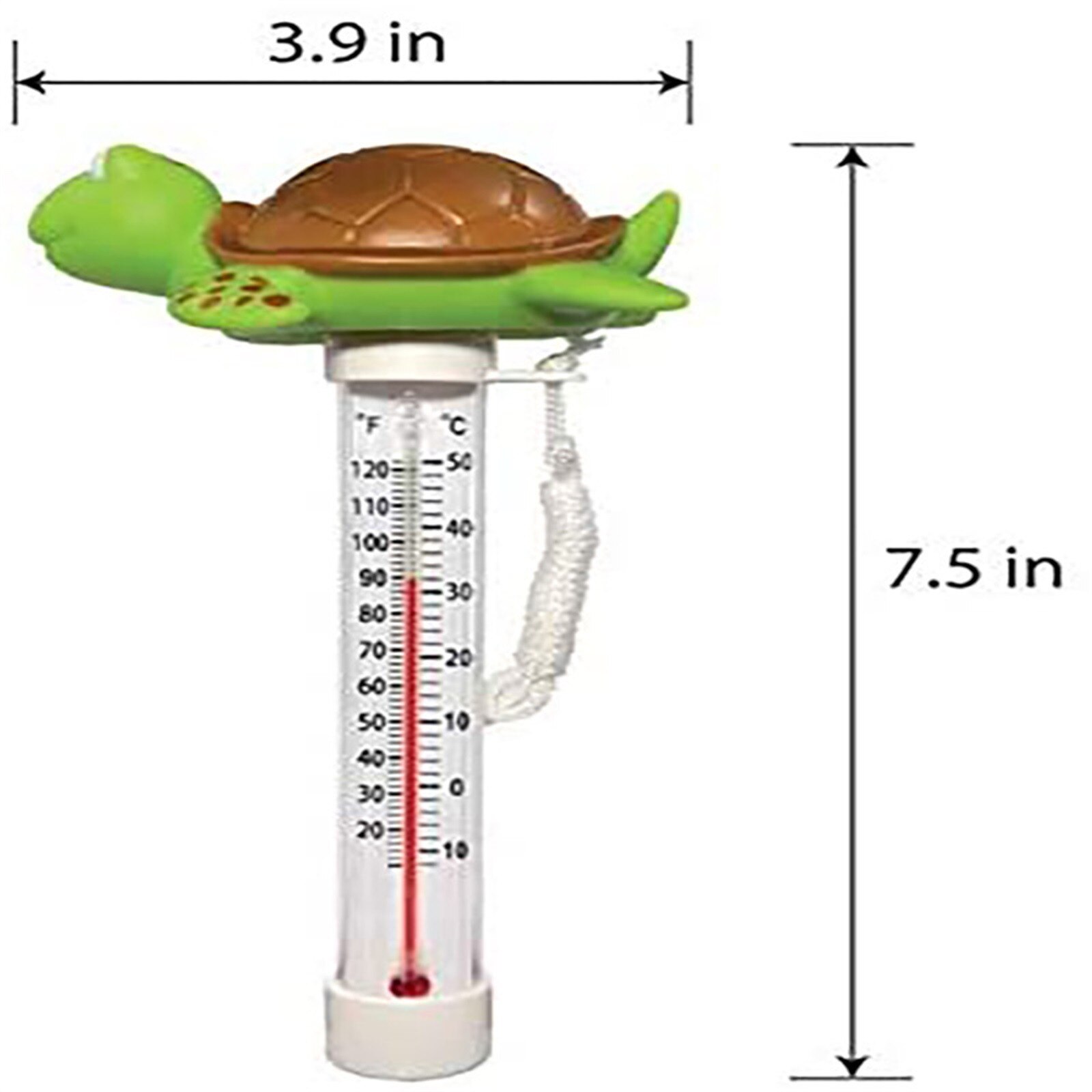 Baignoire Thermomètre Flottant Tortue Flottante Piscine D'eau Thermomètres de Température Avec Ficelle Pour Piscines, Spas