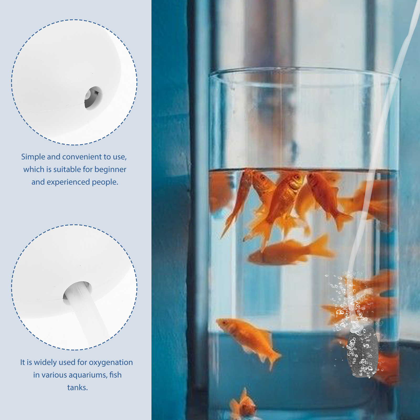 1 Set of Small Aquarium Air Pump USB Air Pump Portable Aquarium Bubbler