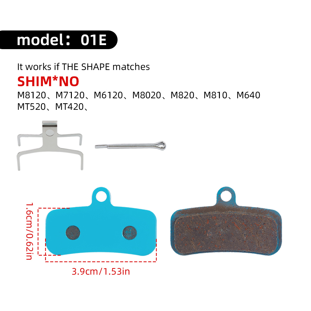 MOTSUV Bicycle Disc Brake Pads MTB Bike BB5 BB7 Pads Wear-resistant Blue Half Metal High Strength Steel Backplate Cycling Parts: Red