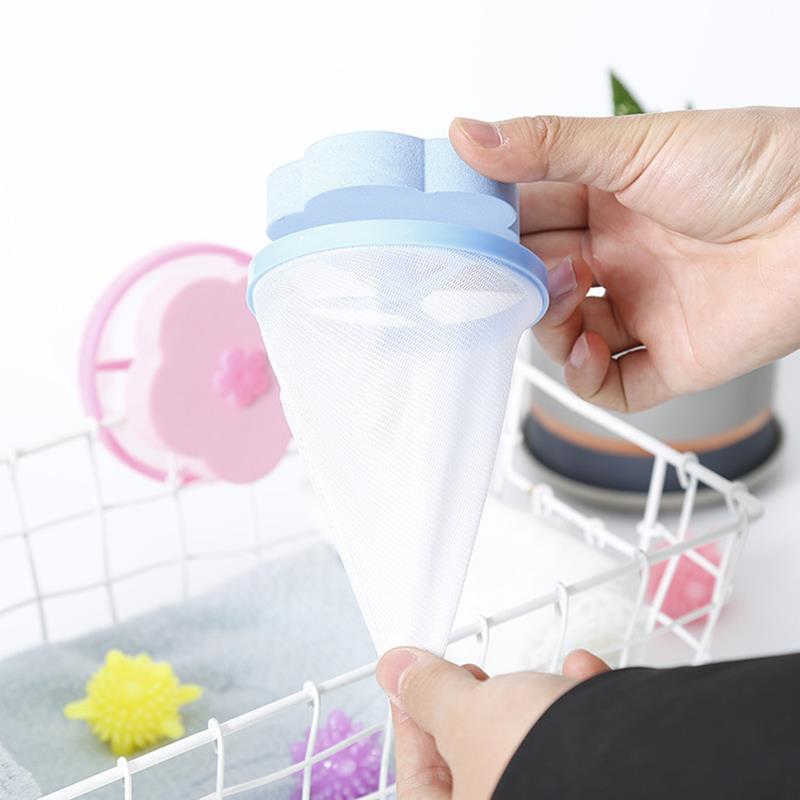 1/4 Pcs Floating Washing Ball Laundry Balls Laundry Washing Net Bag Debris Filter Pink Blue Washing Machine Cleaning Hair Filter