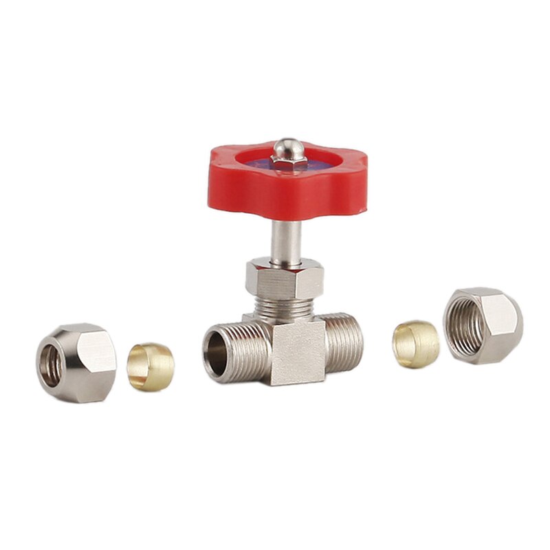 Duurzame buis vernikkelde messing plug naaldventiel  od 6mm vrij_aan