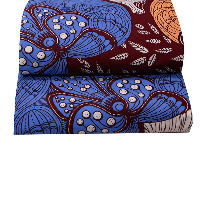 African Wachs Drucken Stoff Echt Wachs Ankara Mehrfarbige Muster Druck Polyester Stoff Für Partei