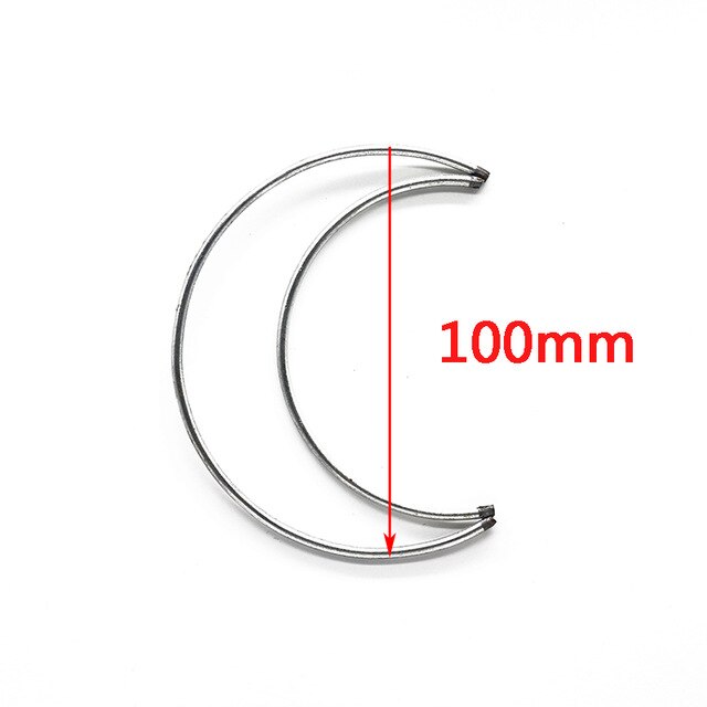 1 paket/los Mond Herz Form 50-300mm Großen Traum Catcher Ring Handwerk Metall Ringe Für Traum Fänger Hoops DIY Hängen Anschlüsse: Moon 100mm 2pcs