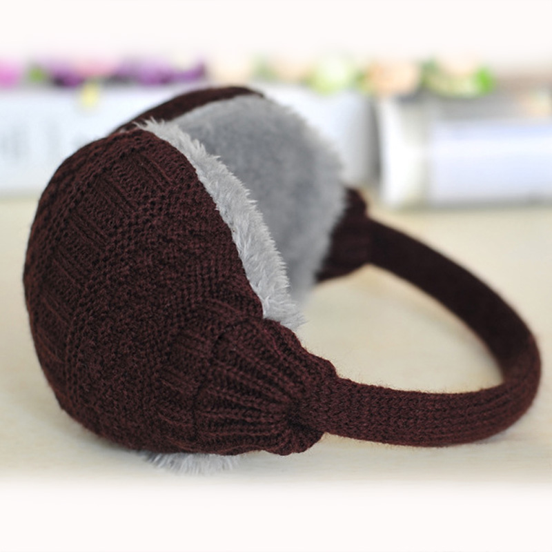 Nuevos auriculares de mujer de felpa orejeras para invierno, cálidos auriculares con manguitos para mujer y hombre: Bown