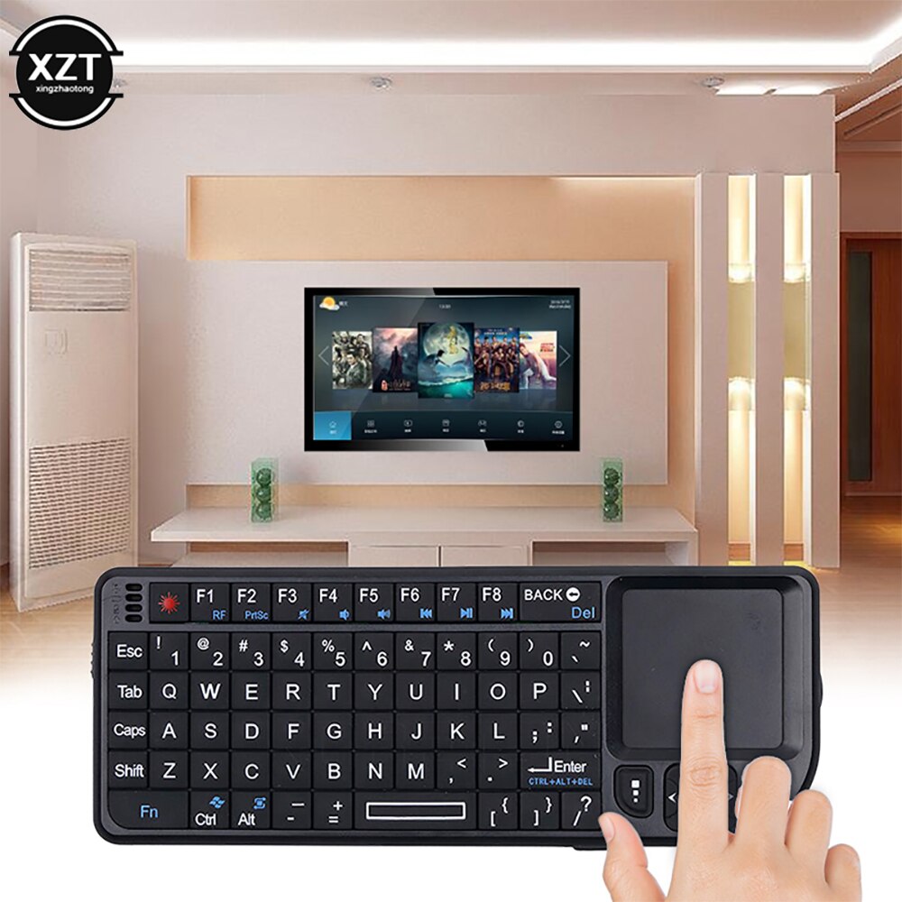 English Version 2.4GHz Wireless Keyboard Air Mouse With Touchpad Handheld Work for HTPC Smart Android TV BOX Mini PC