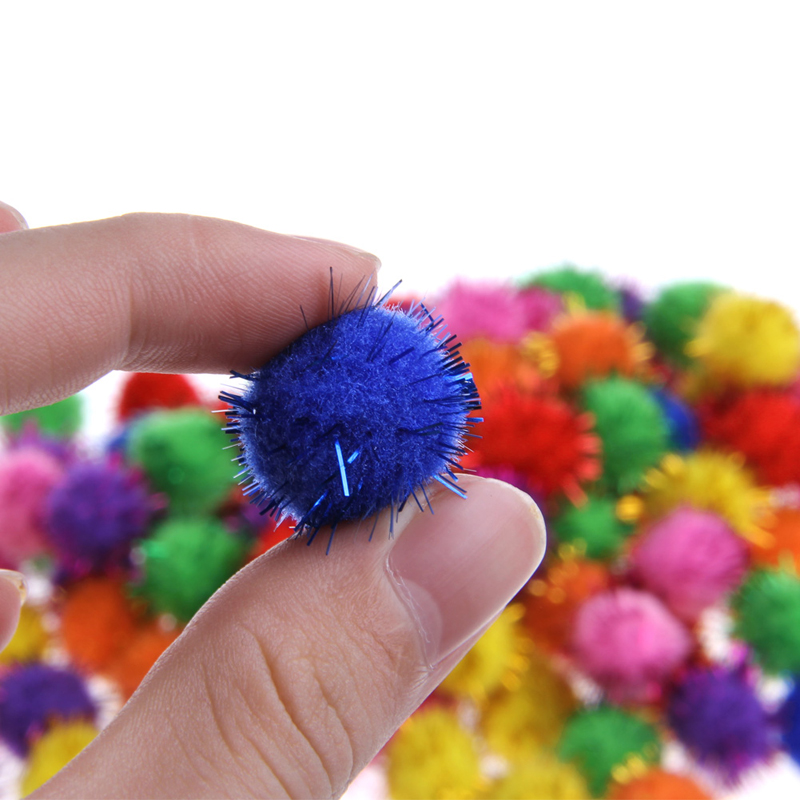 100Stck Bunte Mini funkelnd funkeln Lametta Bälle Kleine Pom Ball Für Katze Spielzeug und duable für ihre pelzigen Freund