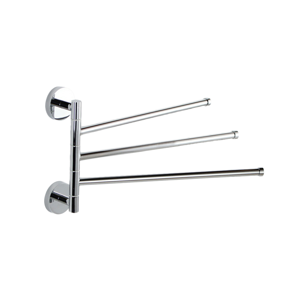 1Pc Bath Towel Bar Rod 360 Degree Swivel Stainless Steel Towel Rack Towel Holder Towel Rail for Home Bathroom Kitchen