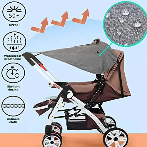 Carrinho de bebê sombra de sol proteção uv capa à prova dwaterproof água carrinho de bebê à prova de sol capa de chuva universal acessórios de carrinho