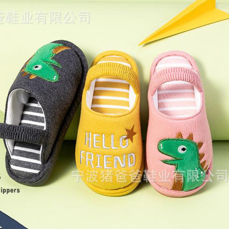 Toddler Boys Girls Slipper Shoes Fluffy Little Kids Winter Warm Home Shoes For Children Cute Animal Home Slipper Shoes