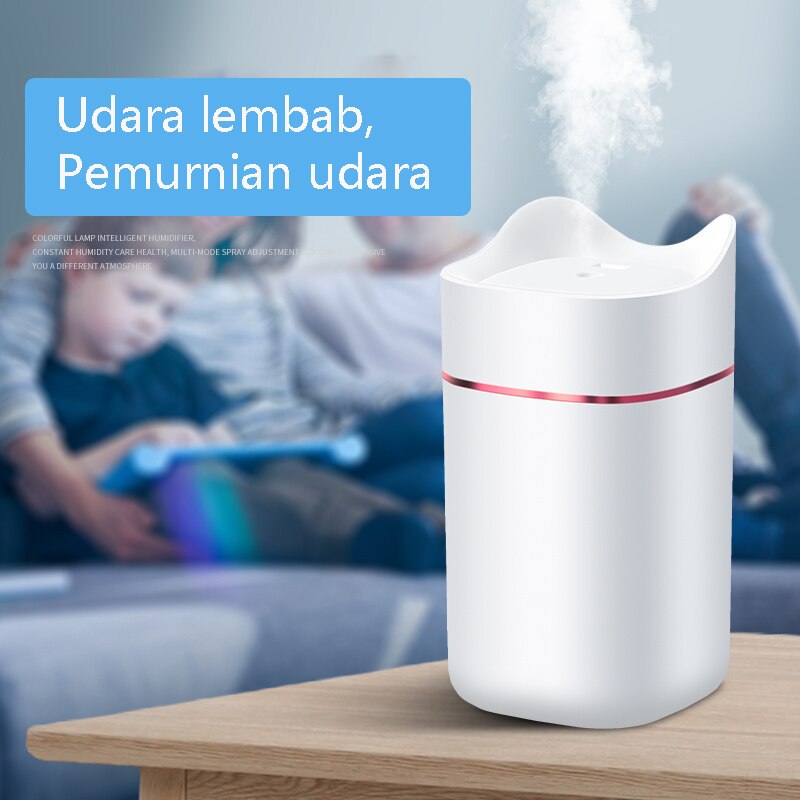 USB Humidifier Air Aromaterapi Difuser Pelembab Penjernih Udara Air Purifier Atomizer 1400Ml for Car Home Office