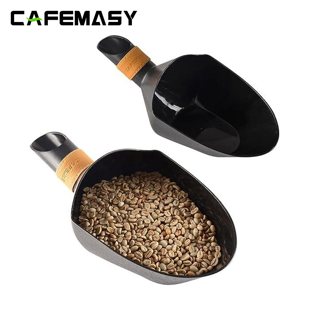 Cafemasy abs kahvipapujen kauhat lapio suuri kapasiteetti kestävä lapio kahvipapujen jauhoille jääkuutioiden kapasiteetin mittaustyökalu