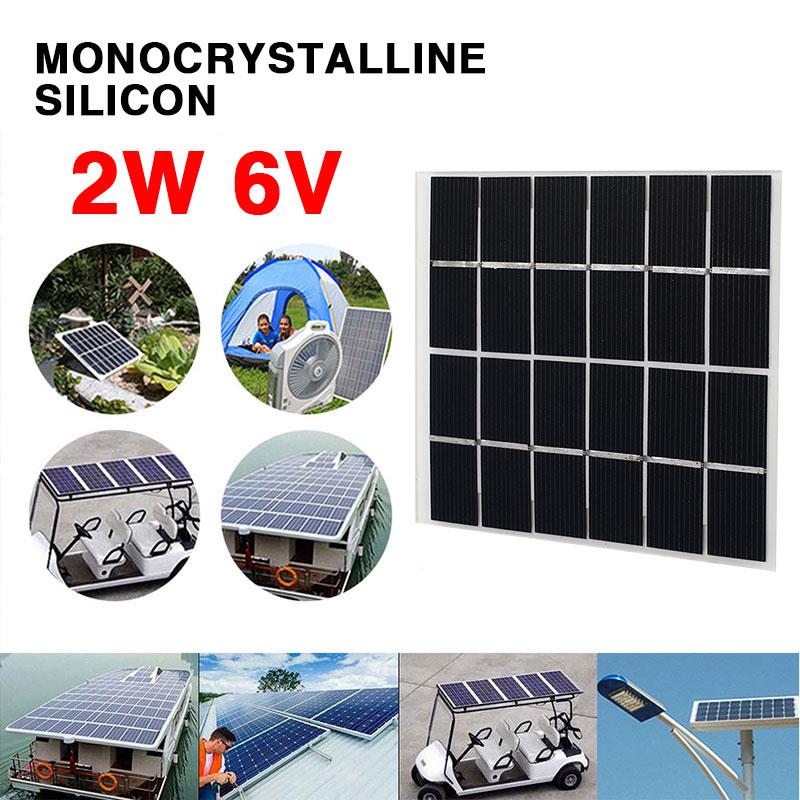 Solar Cells Solar Panel Solar Charging Equipment Durable Reusable Environmental 120*110mm 6V Monocrystalline Silicon ETFE Mini