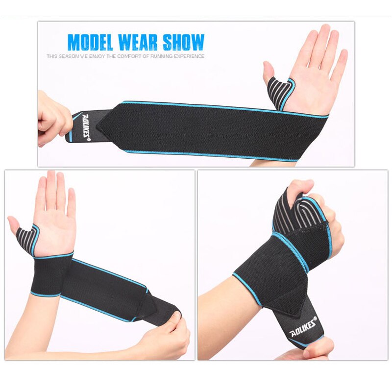 50cm justerbara armband sport kondition tyngdlyftning elastisk handledsband bandage bracer handskar träning gymskydd wen kvinnor