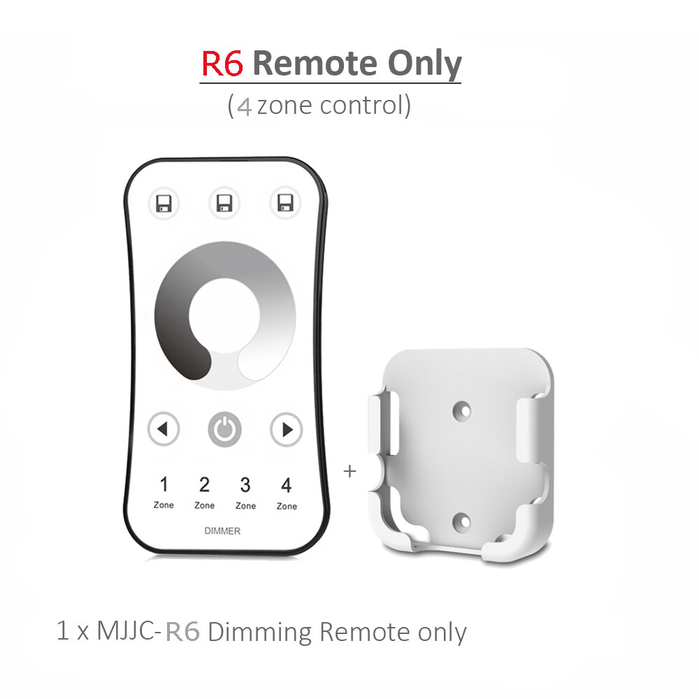 Triac Dimmer LED 220V 230V 110V AC Draadloze RF Dimbare Push Schakelaar met 2.4G Afstandsbediening Dimmer 220V Controller voor LED Lampen Lampen: R6 (4 Zone Remote)