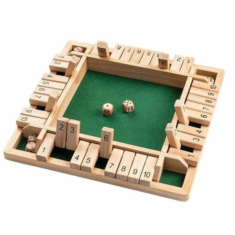 Holz Traditionellen vier Seitige 10 Anzahl Kneipe Bar Bord Würfel Party Lustige Spiel Spielzeug vier-seitige floppen Holz Nummer spiel Spielzeug