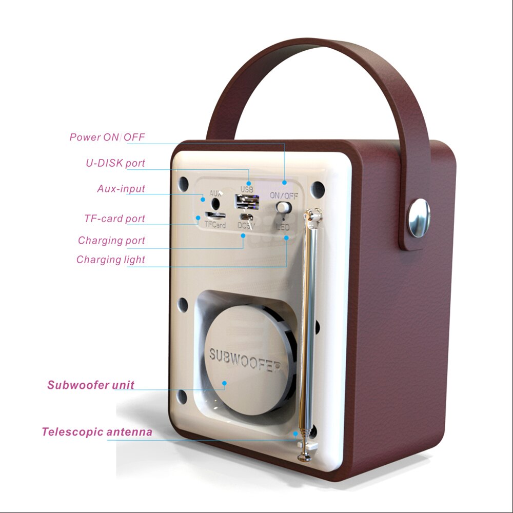 H6 DAB/DAB +-Radio Digital inalámbrica con Bluetooth, reproductor de MP3, AUX, TF, U, disco de lectura, Radio FM con mando portátil, despertador