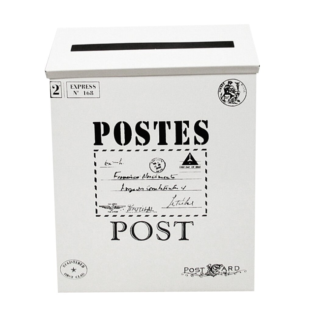 Vedenpitävä ulkona metallinen postilaatikko kirjepostilaatikko seinälle - ovipostilaatikon kansi vintage säilytysteline postilaatikon seinäsisustus