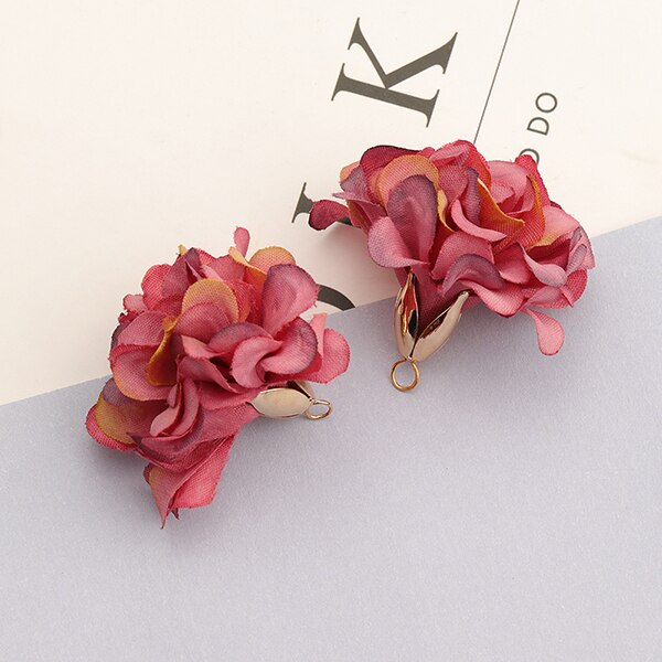 CHENGRUI F145, fabricación de joyas, material artesanal, hecho a mano, metal de cobre, suministros para manualidades, colgantes de flores diy, fabricación de joyas, 10 unids/lote: F14504