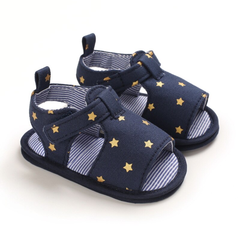Rutschfeste sandalen für babys und mädchen, Ideal zum laufenlernen, mit weicher sohle, rutschfestem karomuster, schleife und stoffmuster.: Blau / 13-18 monate