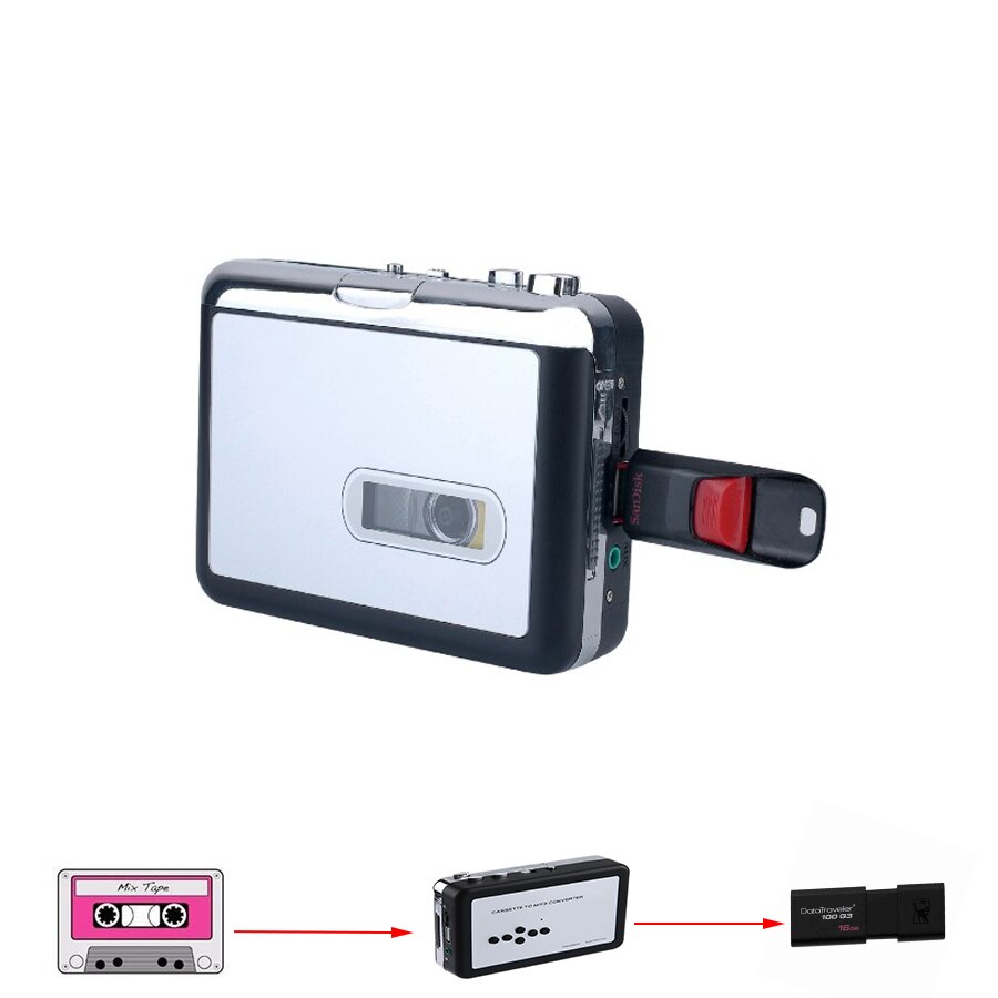 Ezcap231 Cassette Naar MP3 Converter Usb Cassette Capture Walkman Tape Speler Converteren Tapes Naar Usb Flash Drive Geen Behoefte pc