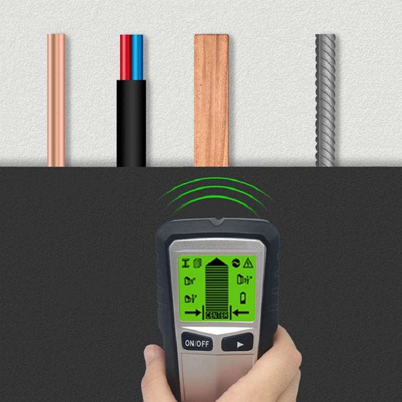 Easyover Metal Detector Digital Plasterboard Wall Metal Pipes Rebars Wood Cable Wire Scanner LCD Eoutil Stud Finder AC Indicator